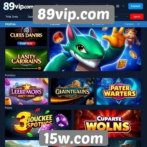Variedade de jogos disponíveis no 89vip.com